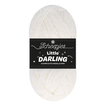 Scheepjes Little Darling - Chenille DK Polyester Yarn 401 Ice Bear | Knitting yarn shop / dzijas veikals