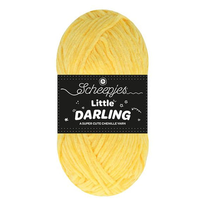 Scheepjes Little Darling - Chenille DK Polyester Yarn 402 Bumble Bee | Knitting yarn shop / dzijas veikals