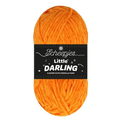 Scheepjes Little Darling - Chenille DK Polyester Yarn 403 Pumpkin | Knitting yarn shop / dzijas veikals