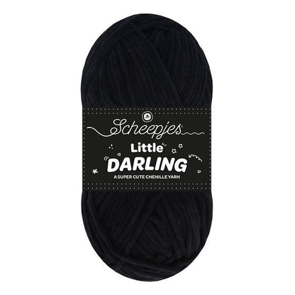 Scheepjes Little Darling - Chenille DK Polyester Yarn 410 Panda | Knitting yarn shop / dzijas veikals