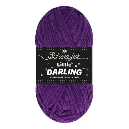 Scheepjes Little Darling - Chenille DK Polyester Yarn 422 Eggplant | Knitting yarn shop / dzijas veikals