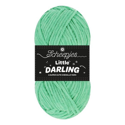 Scheepjes Little Darling - Chenille DK Polyester Yarn 451 Alien | Knitting yarn shop / dzijas veikals