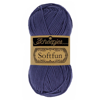 Scheepjes Softfun Yarn, colours 2401 - 2639 2463 Purple | Knitting yarn shop / dzijas veikals