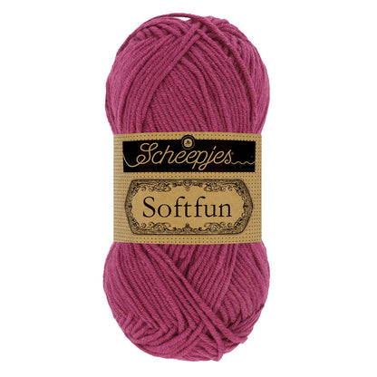 Scheepjes Softfun Yarn, colours 2401 - 2639 2534 Cyclamen | Knitting yarn shop / dzijas veikals