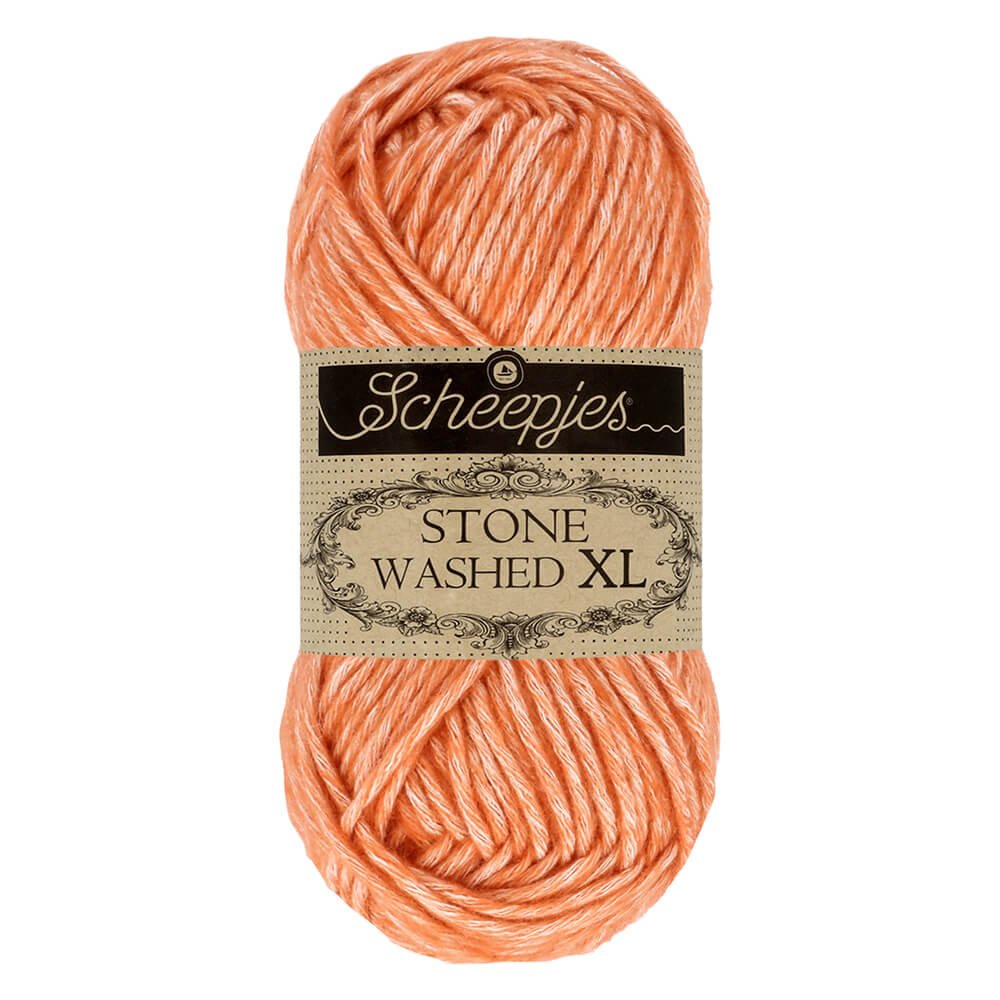 Scheepjes Stone Washed XL, 50g 856 Coral | Knitting yarn shop / dzijas veikals