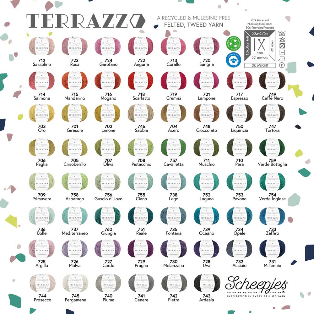 Scheepjes Terrazzo 50g 701 Girasole | Knitting yarn shop / dzijas veikals