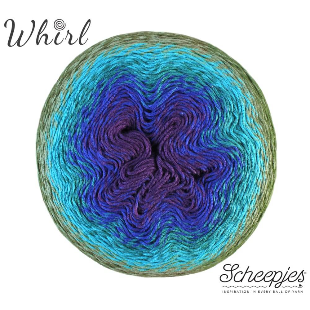 Scheepjes Whirl 1x1000m 769 Blackberry Mint Chip | Knitting yarn shop / dzijas veikals
