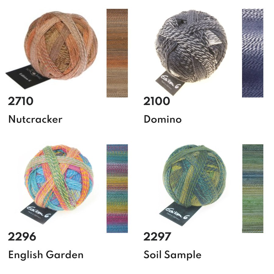 Schoppel Edition 6 Extra - Fine Merino Wool Yarn 2100_Domino | Knitting yarn shop / dzijas veikals