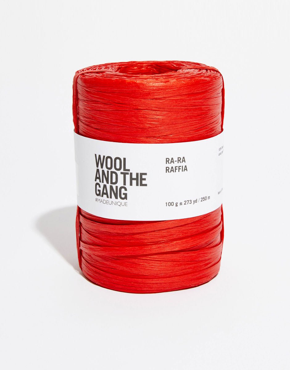 WOOL AND THE GANG Ra - Ra RAFFIA Bardot Red | rafijas dzija vasaras cepurēm un somām internetā Latvijā