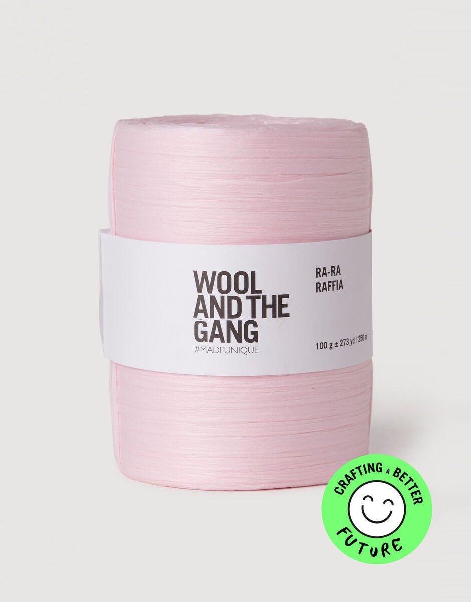 WOOL AND THE GANG Ra - Ra RAFFIA Cameo Rose | rafijas dzija vasaras cepurēm un somām internetā Latvijā