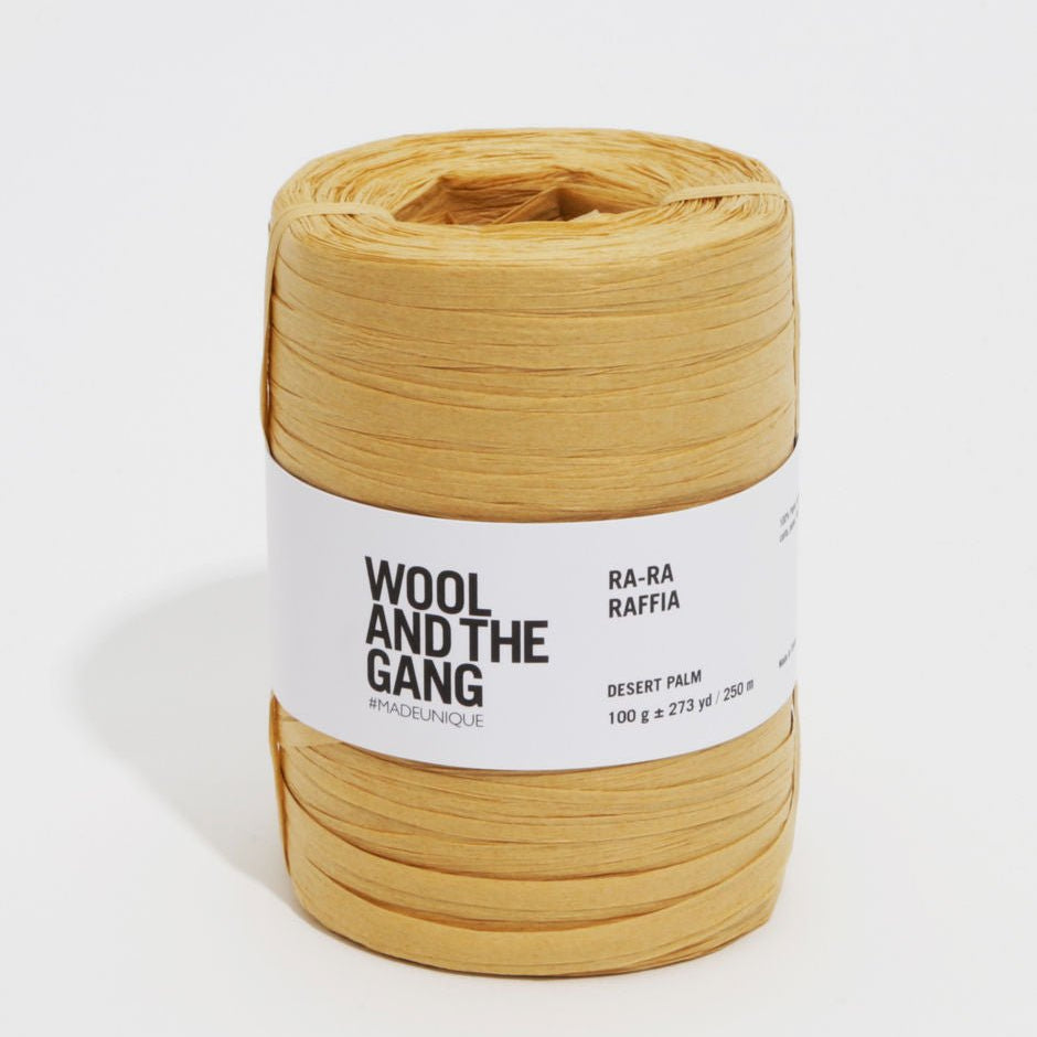 WOOL AND THE GANG Ra - Ra RAFFIA Desert Palm | rafijas dzija vasaras cepurēm un somām internetā Latvijā