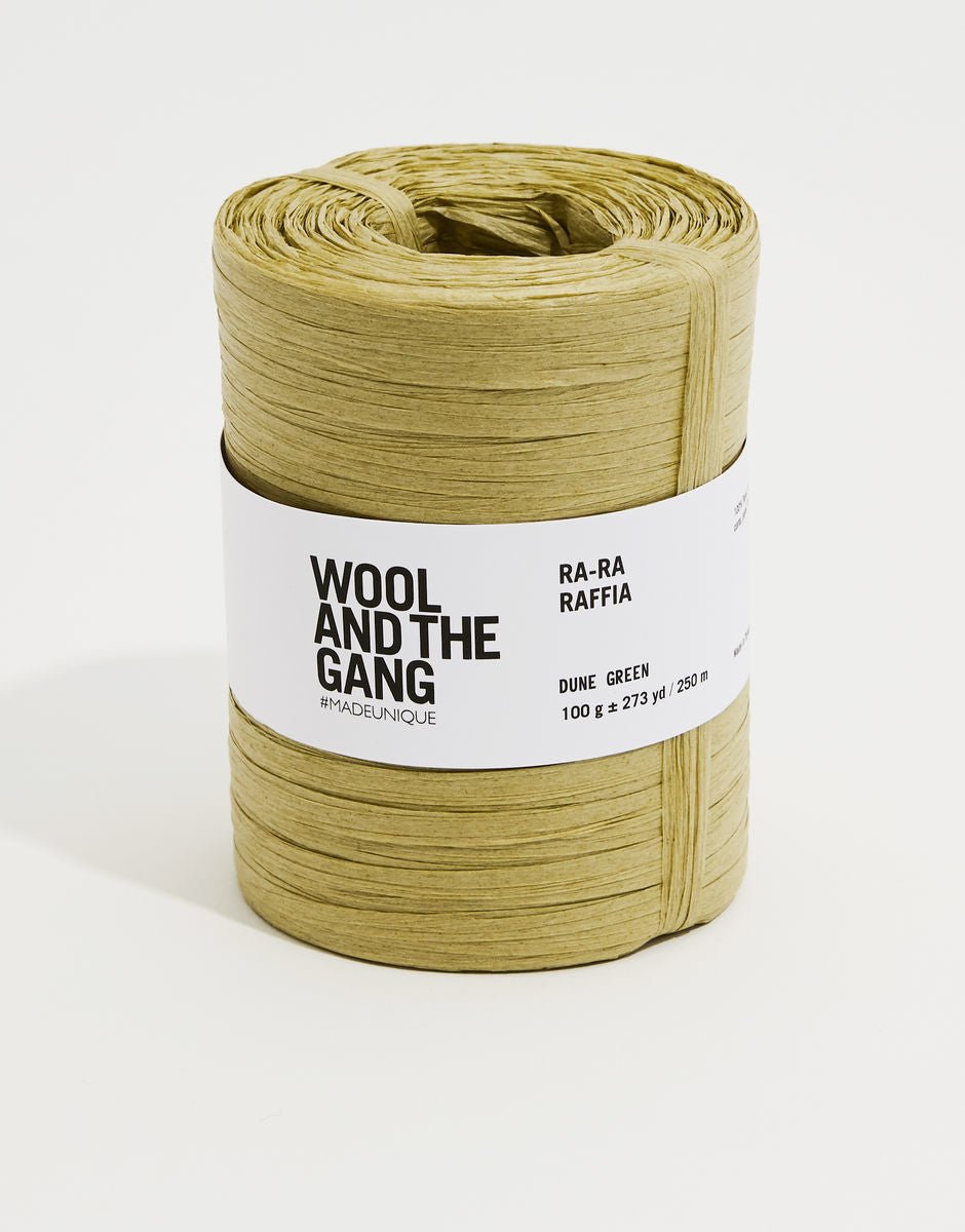 WOOL AND THE GANG Ra - Ra RAFFIA Dune Green | rafijas dzija vasaras cepurēm un somām internetā Latvijā