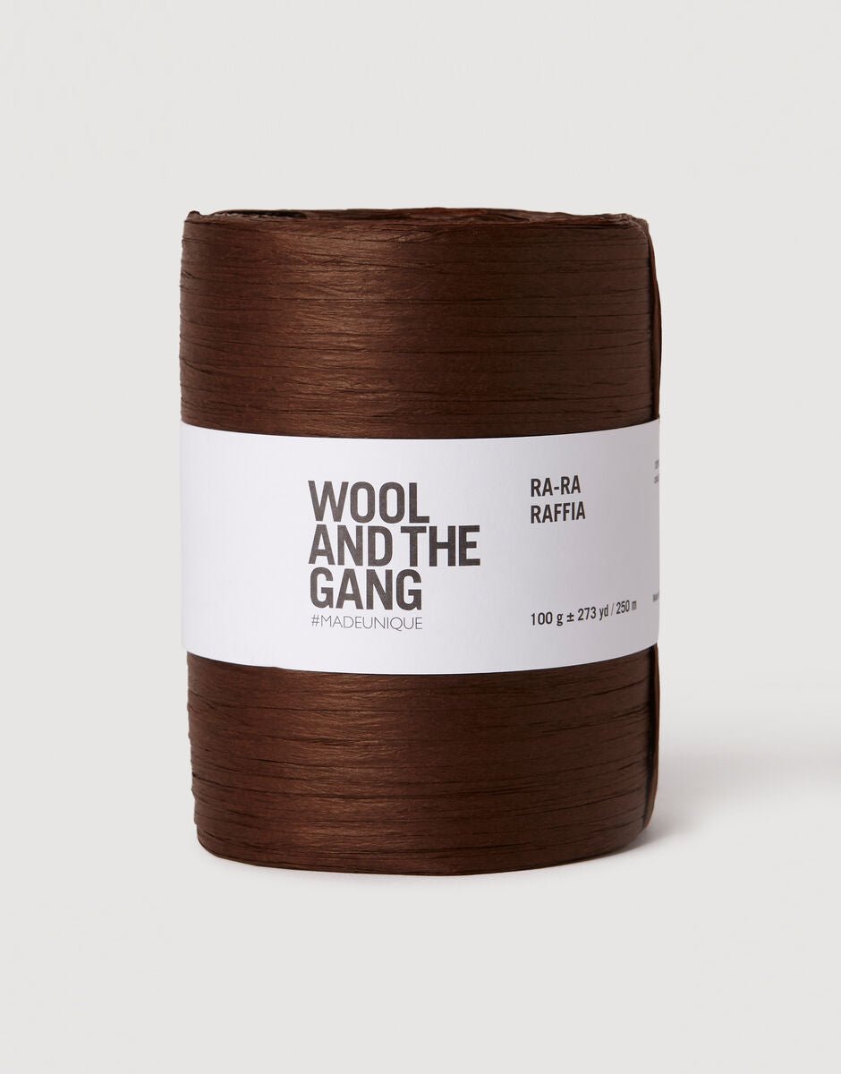 WOOL AND THE GANG Ra - Ra RAFFIA Espresso Brown | rafijas dzija vasaras cepurēm un somām internetā Latvijā