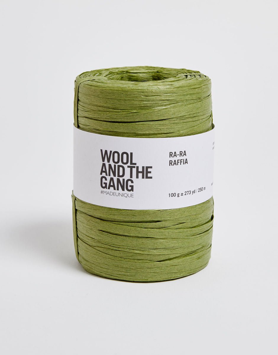 WOOL AND THE GANG Ra - Ra RAFFIA Grass Green | rafijas dzija vasaras cepurēm un somām internetā Latvijā