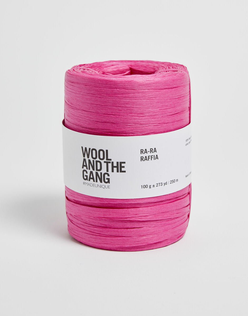 WOOL AND THE GANG Ra - Ra RAFFIA Hot Pink | rafijas dzija vasaras cepurēm un somām internetā Latvijā