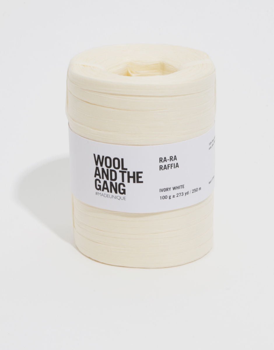 WOOL AND THE GANG Ra - Ra RAFFIA Ivory White | rafijas dzija vasaras cepurēm un somām internetā Latvijā