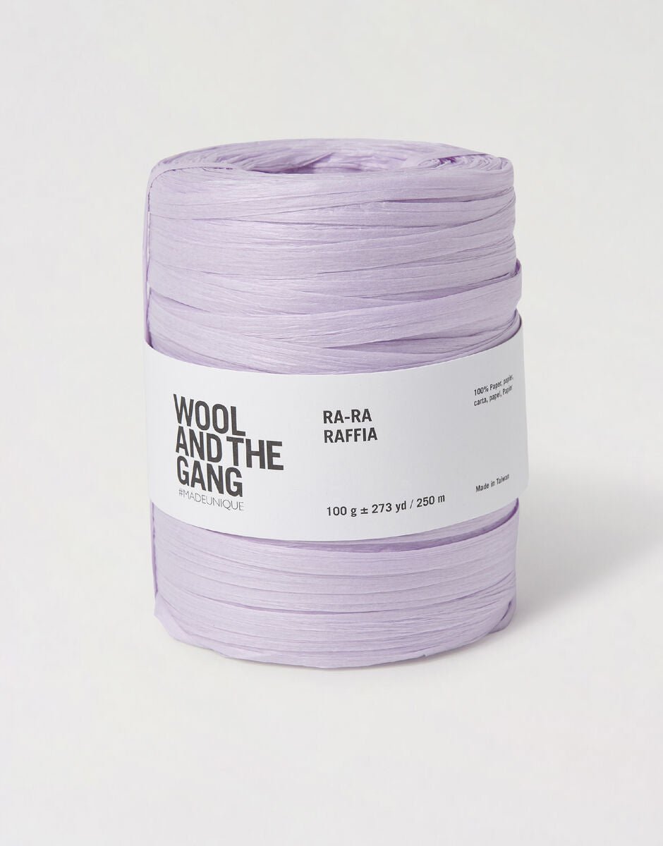 WOOL AND THE GANG Ra - Ra RAFFIA Lilac Powder | rafijas dzija vasaras cepurēm un somām internetā Latvijā