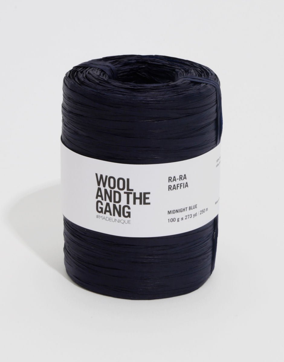 WOOL AND THE GANG Ra - Ra RAFFIA Midnight Blue | rafijas dzija vasaras cepurēm un somām internetā Latvijā