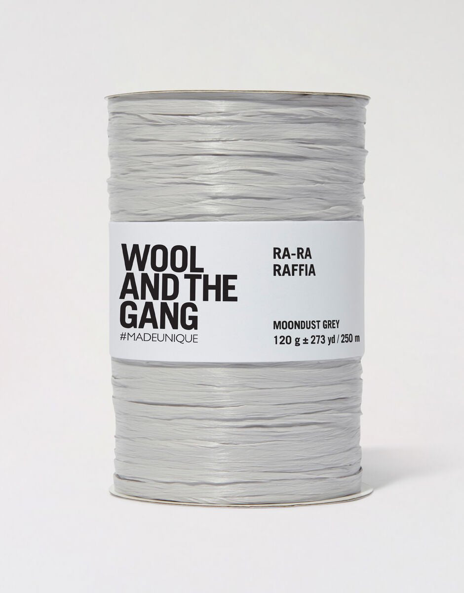 WOOL AND THE GANG Ra - Ra RAFFIA Moondust grey | rafijas dzija vasaras cepurēm un somām internetā Latvijā