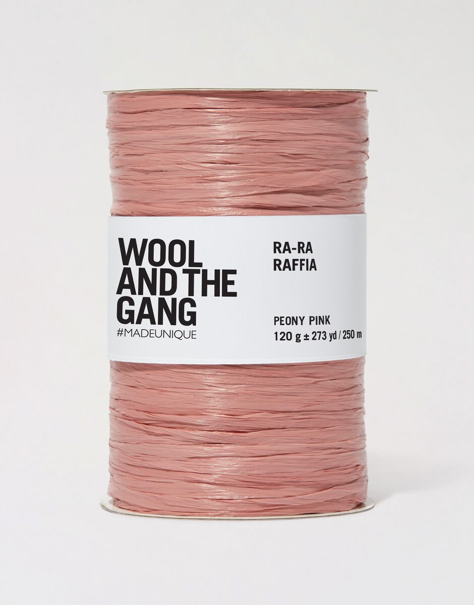 WOOL AND THE GANG Ra - Ra RAFFIA Peony Pink | rafijas dzija vasaras cepurēm un somām internetā Latvijā