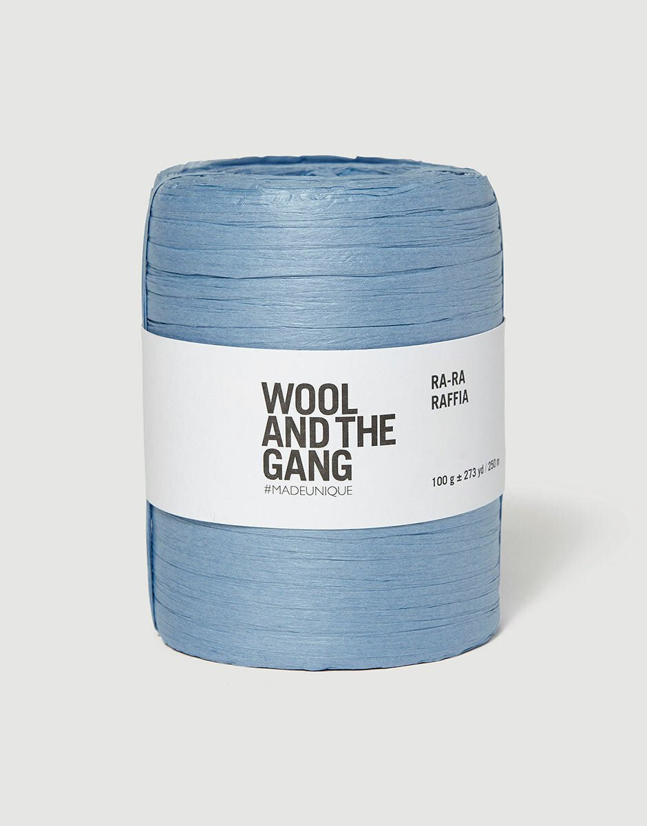 WOOL AND THE GANG Ra - Ra RAFFIA Powder Blue | rafijas dzija vasaras cepurēm un somām internetā Latvijā