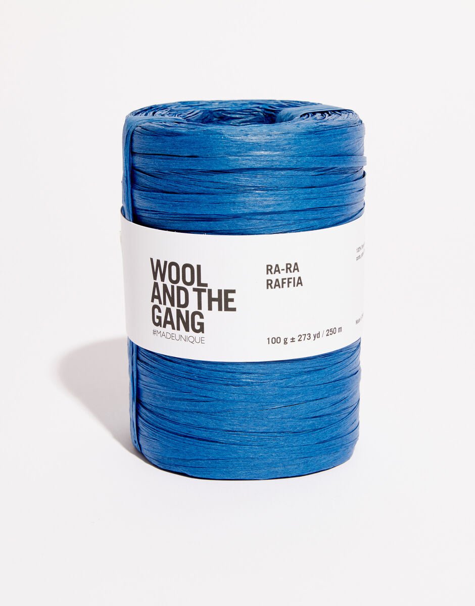 WOOL AND THE GANG Ra - Ra RAFFIA Riviera Blue | rafijas dzija vasaras cepurēm un somām internetā Latvijā