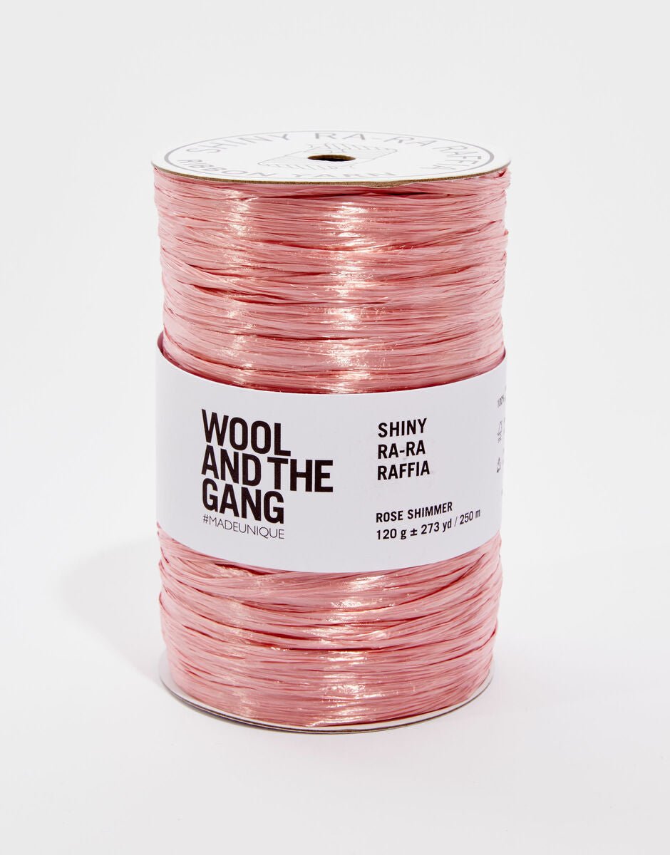WOOL AND THE GANG Ra - Ra RAFFIA Rose Shimmer | rafijas dzija vasaras cepurēm un somām internetā Latvijā
