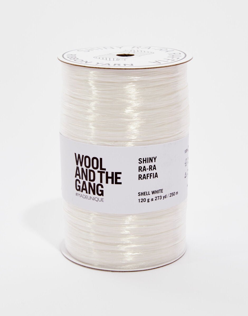 WOOL AND THE GANG Ra - Ra RAFFIA Shell White | rafijas dzija vasaras cepurēm un somām internetā Latvijā