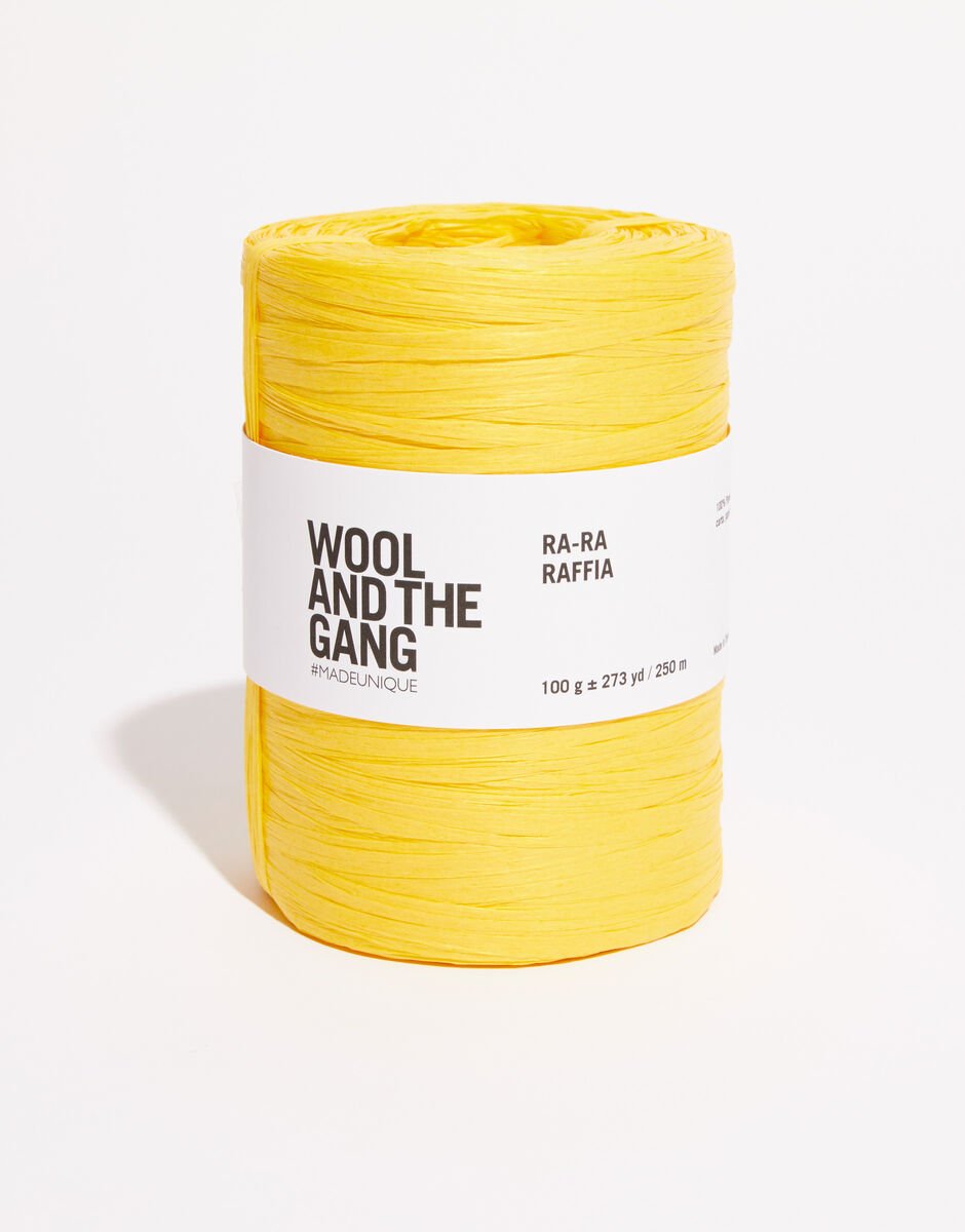 WOOL AND THE GANG Ra - Ra RAFFIA Soleil Yellow | rafijas dzija vasaras cepurēm un somām internetā Latvijā