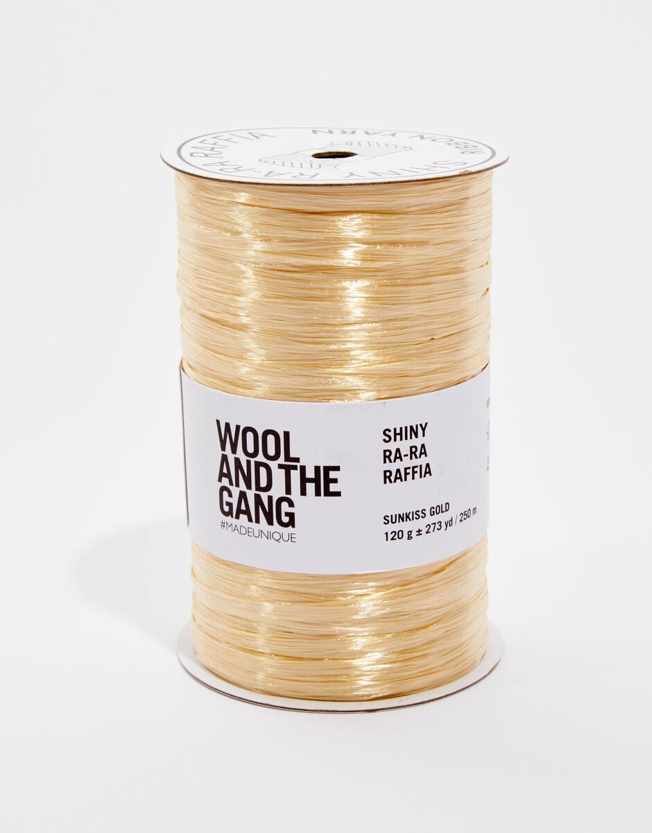 WOOL AND THE GANG Ra - Ra RAFFIA Sunkiss Gold | rafijas dzija vasaras cepurēm un somām internetā Latvijā