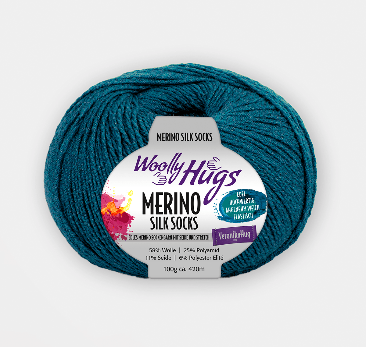 WOOLLY HUGS Merino vilnas un zīda zeķu dzija 266 | zeķu dzija | dzijas veikals Latvijā